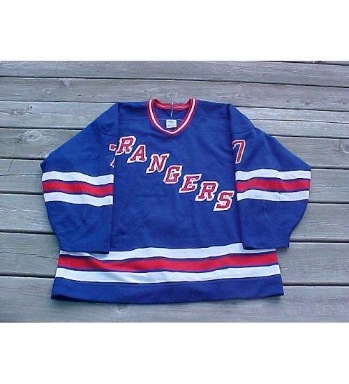 Custom OHL Kitchener Rangers 1992-7 Poland Hockey Jersey Road Blue